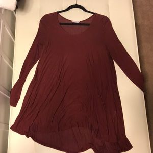 Red tunic dress